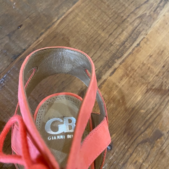 Gianni Bini Block Heel Sandal Size 9 Coral - Picture 5 of 12